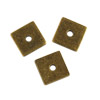 10 Stk. Metallquadrate 6x6x1mm antikkupferfarbig