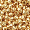 5 Gramm (~100 Stk.) Messingperlen, Kürbis ~3mm, gold