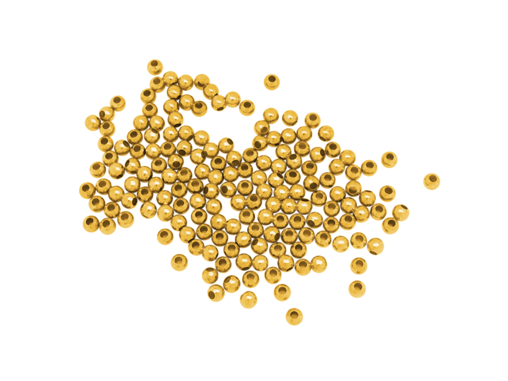 kleine runde goldene Metallperlen 3mm, Metallzwischenteile z