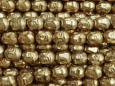 goldene Buddha Perlen aus Hämatit