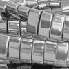 1 Strang (~40cm) Hämatit Half-TILA Perlen, ~5x2mm - silber