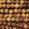 1 Strang (~39,5cm) echter Tigerauge Steinperlen, rund facettiert ~2,1mm