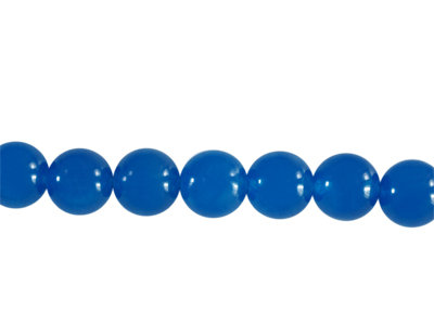 gefärbte Weiße Jade Perlen rund 4mm blau