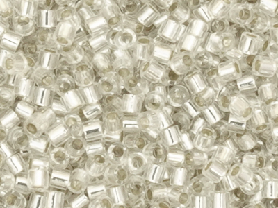 silberne Miyuki Delica Perlen Größe 15/0 Farbe DBS41