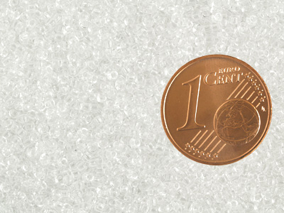 durchsichtige farblose Miyuki Rocailles Saatperlen Größe 15/