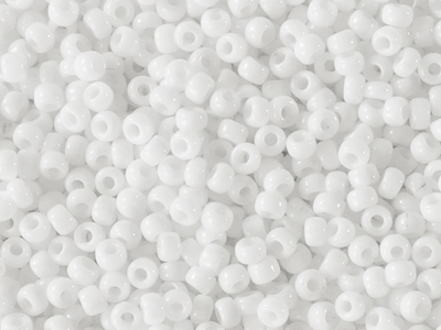 weiße Miyuki Rocailles Saatperlen Größe 8/0 (3mm) Farbe: 402