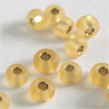 50g. Miyuki Rocailles 11/0 (2mm) Farbe 1902 Gold mit Silbereinzug (Gold) mattiert