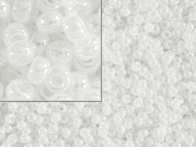 weiße Miyuki Rocailles Saatperlen Größe 11/0 (2mm) Farbe 528