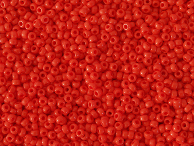 rote Miyuki Rocailles Saatperlen Größe 11/0 (2mm) Farbe 407