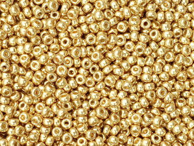 goldene Miyuki Rocailles Saatperlen Größe 11/0 (2mm) Farbe 5