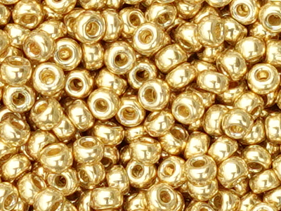 goldene Miyuki Rocailles Saatperlen Größe 11/0 (2mm) Farbe 5