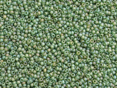 grüne matte Miyuki Rocailles Saatperlen Größe 11/0 (2mm) Far