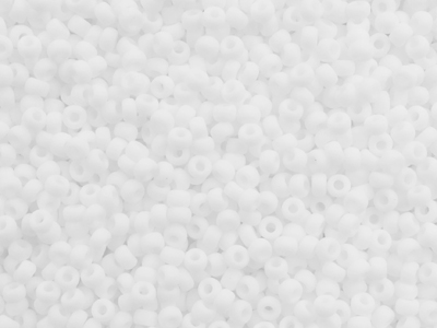 weiße matte Miyuki Rocailles Saatperlen Größe 11/0 (2mm) Far