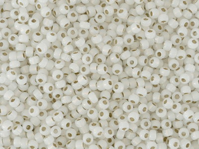 Miyuki Rocailles Saatperlen Größe 6/0 (4mm) Farbe: 551 weiß 