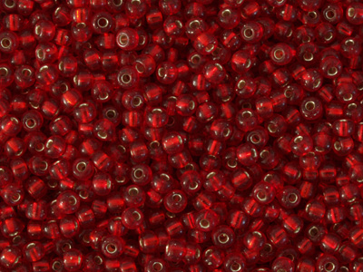 Miyuki Rocailles Saatperlen Größe 8/0 (3mm) Farbe: 11 rot