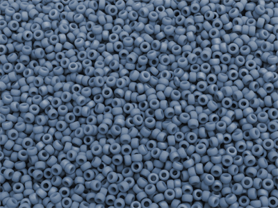 matte jeansblaue Miyuki Rocailles Saatperlen 15/0 Farbe 2038