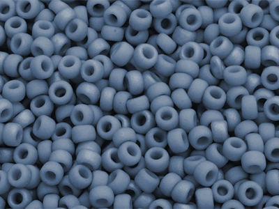 matte jeansblaue Miyuki Rocailles Saatperlen 15/0 Farbe 2038