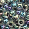 10g. Miyuki Rocailles Perlen 11/0 (2mm) Farbe 283 Kristall mit Farbeinzug und Regenbogeneffekt