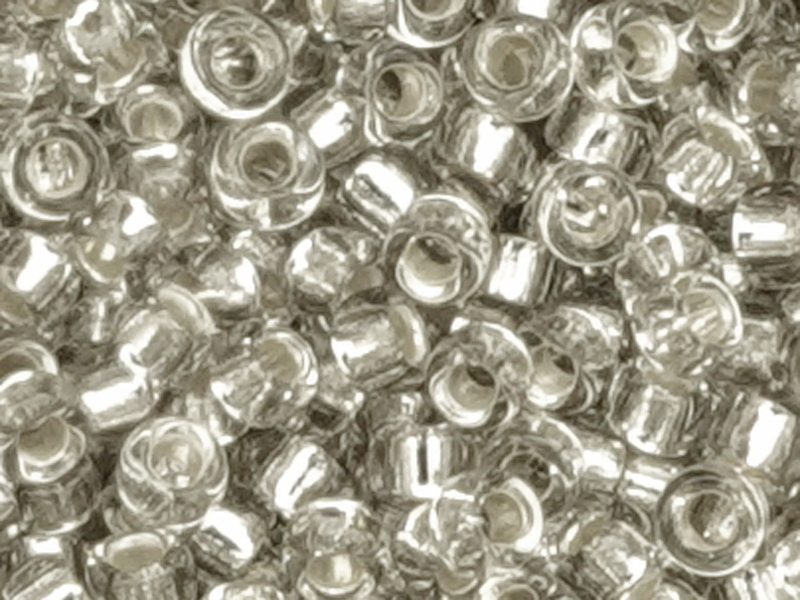 Miyuki Rocailles Saatperlen 15/0 Farbe: 2433 Crystal Silver 