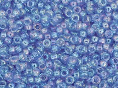 blaue Miyuki Rocailles Saatperlen 15/0 Farbe 261 - Nahaufnah