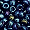 10g. Miyuki Rocailles Perlen 11/0 (~2mm) Farbe 452 - dunkles Metallicblau