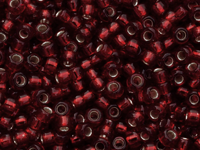 dunkelrote Miyuki Rocailles Saatperlen Größe 11/0 (2mm) Farb