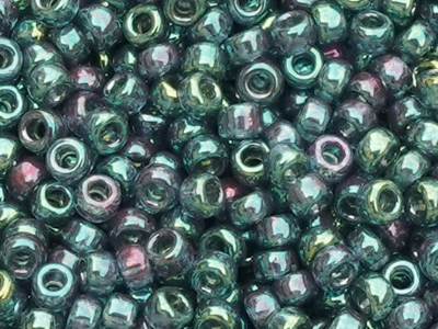 grüne Miyuki Rocailles Saatperlen Größe 11/0 (2mm) Farbe 307