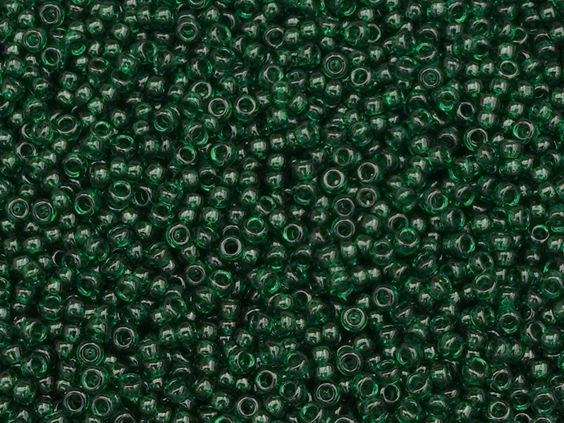 dunkelgrüne Miyuki Rocailles Saatperlen 15/0 Farbe 156