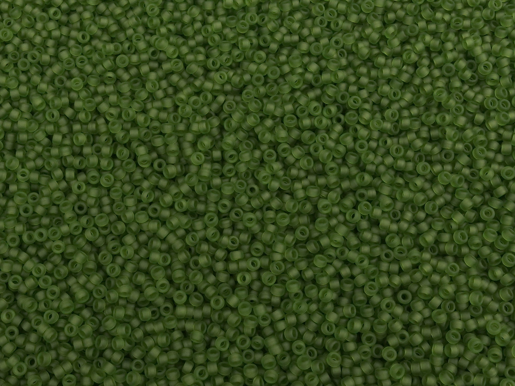 olivegrüne matte Miyuki Rocailles Saatperlen 15/0 Farbe 158F