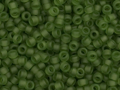olivegrüne matte Miyuki Rocailles Saatperlen 15/0 Farbe 158F