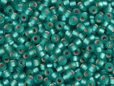 türkiese matte Miyuki Rocailles Perlen Größe 15/0 Farbe 2425