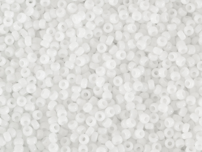 weiße Miyuki Rocailles Saatperlen Größe 11/0 (2mm) Farbe 402