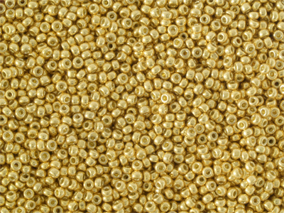 goldene Miyuki Rocailles Saatperlen Größe 11/0 (2mm) Farbe D