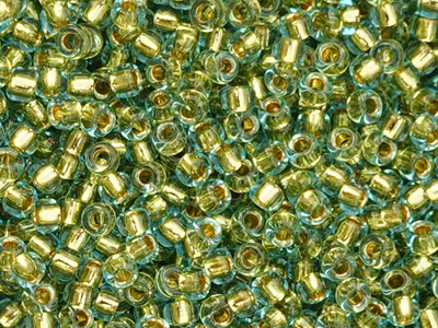 goldene Miyuki Rocailles Saatperlen Größe 11/0 (2mm) Farbe 9