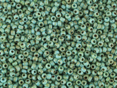 Miyuki Rocailles Saatperlen Größe 11/0 (2mm) Farbe 4514 pica