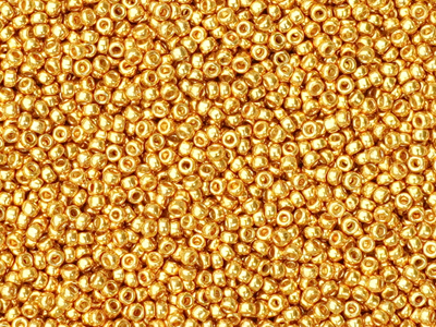 goldene Miyuki Rocailles Perlen 15/0 Farbe Dura Coat 4203