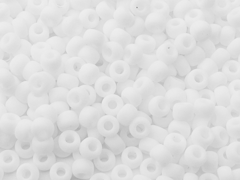 Miyuki Rocailles Glasperlen Größe 8/0 (3mm) Farbe: 402F weiß