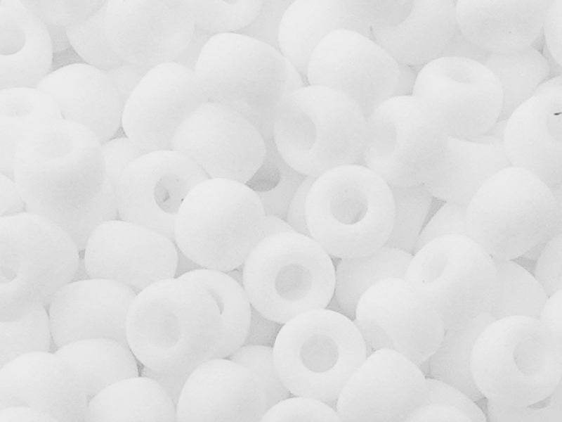 Miyuki Rocailles Glasperlen Größe 8/0 (3mm) Farbe: 402F weiß
