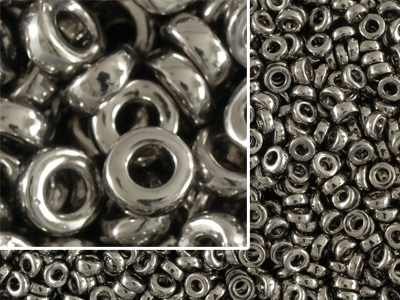 kleine Miyuki Spacer Beads Farbe 190 Anthrazit