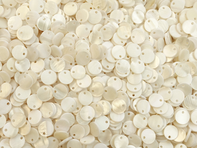 flache Muschelblättchen Anhänger 10mm