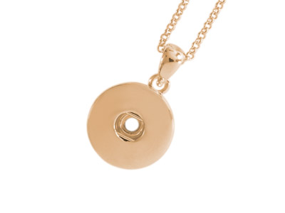Chunk Halskette rosegold ohne Knopf