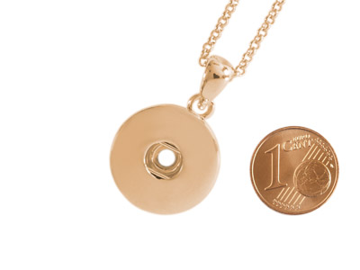 Chunk Halskette rosegold mit Größenvergleich