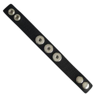 Lederarmband für Wechselknöpfe Bild 1