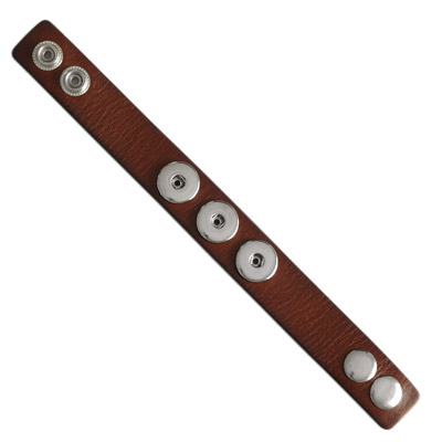 Lederarmband für Wechselknöpfe Bild 1