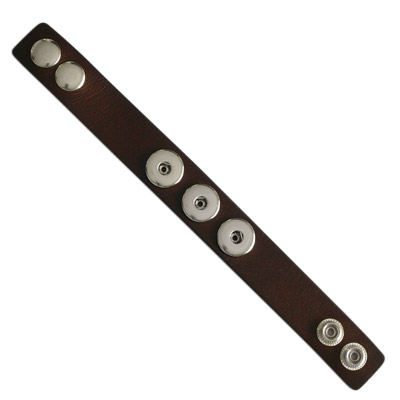 Lederarmband für Wechselknöpfe Bild 1