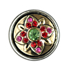 1 Stk. Mini Chunk Knopf Blume mit Strass gold