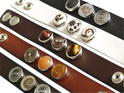 Knopf für Lederarmband Kombinationsbeispiele 1