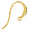 1 Paar Ohrhaken mit Strasssteinen, Messing, gold
