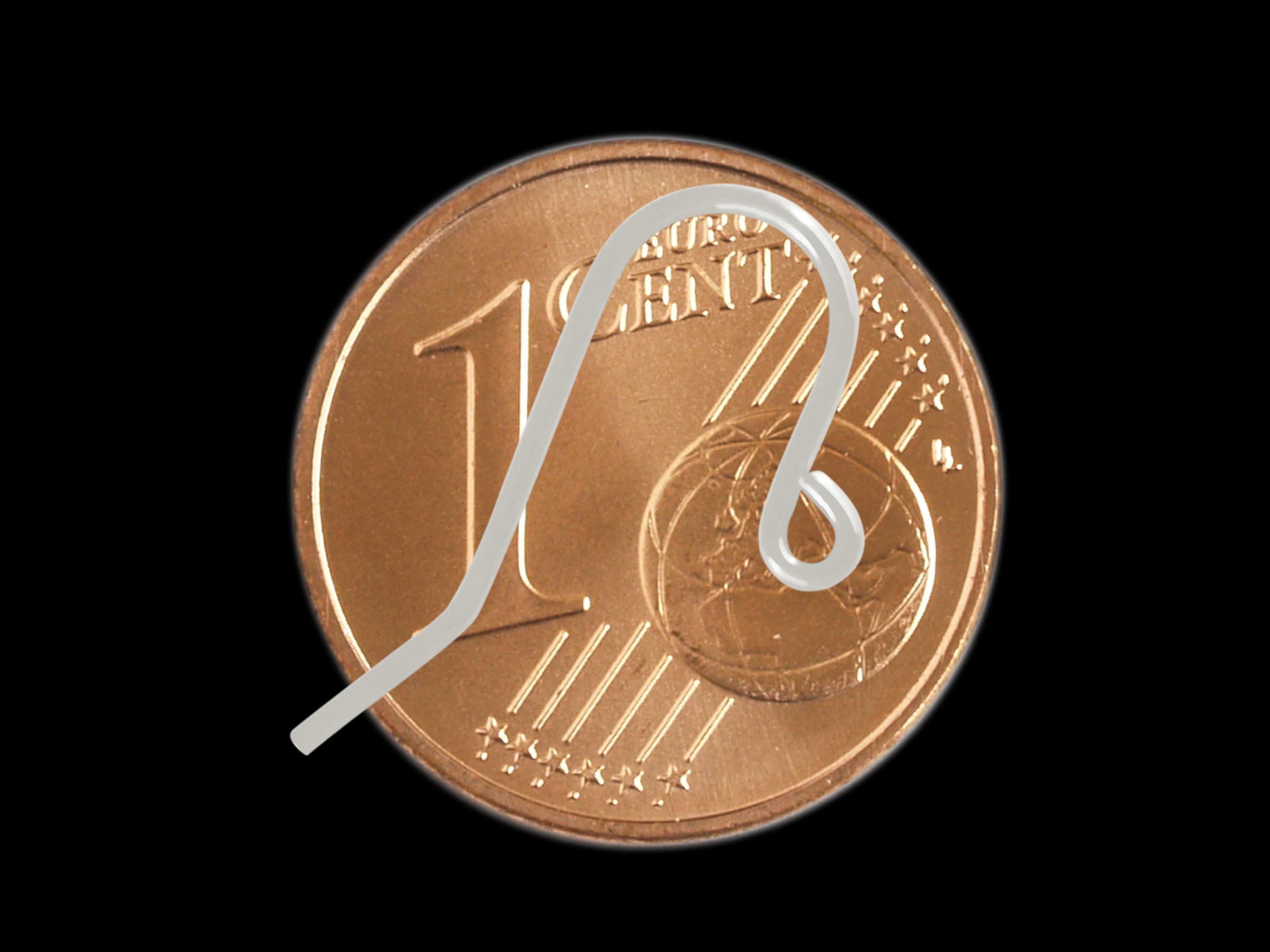 kleine einfache Ohrhaken, Ohrhänger aus echtem Silber - Größ