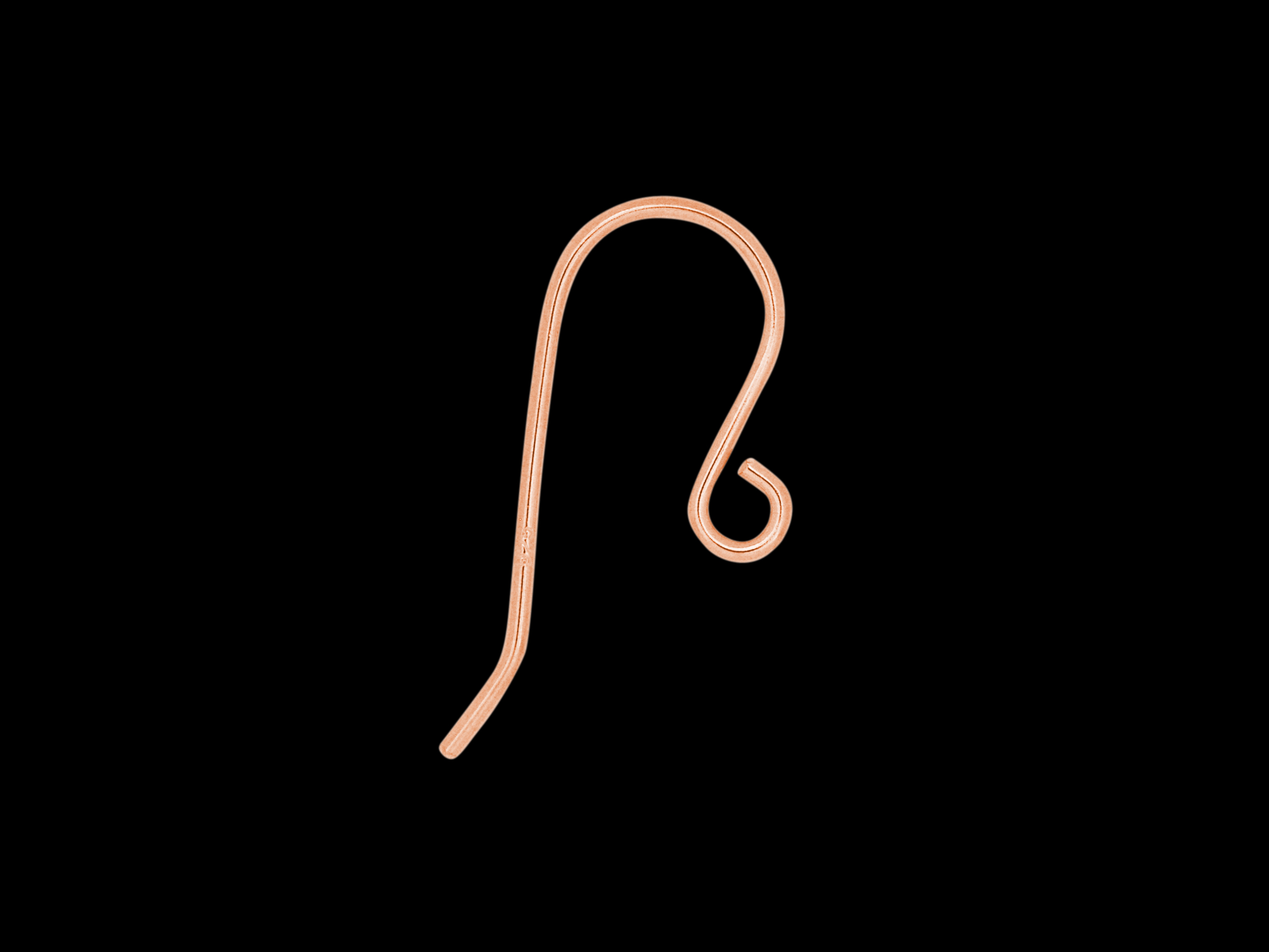 einfache echt Silber Ohrhaken, Ohrhänger echt rose vergoldet